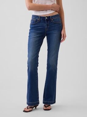 Gap Long and Lean Low Rise Jean, Medium Indigo size 34 (18)